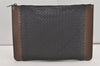 Authentic BOTTEGA VENETA Intrecciato Leather Clutch Hand Bag Purse Black 1966J