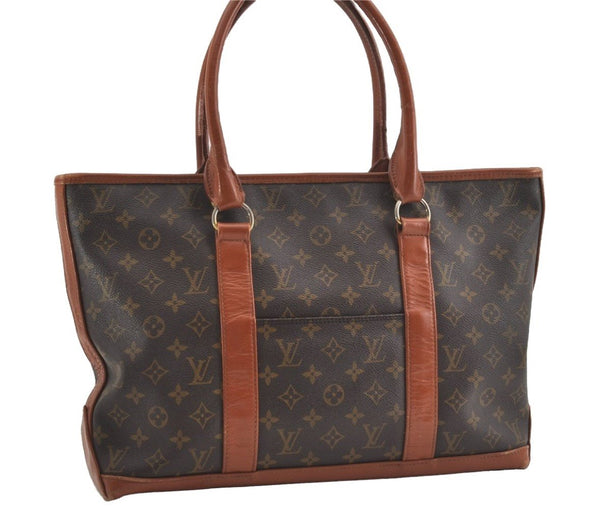 Auth Louis Vuitton Monogram Sac Weekend PM Vintage Tote Hand Bag M42425 LV 1968J