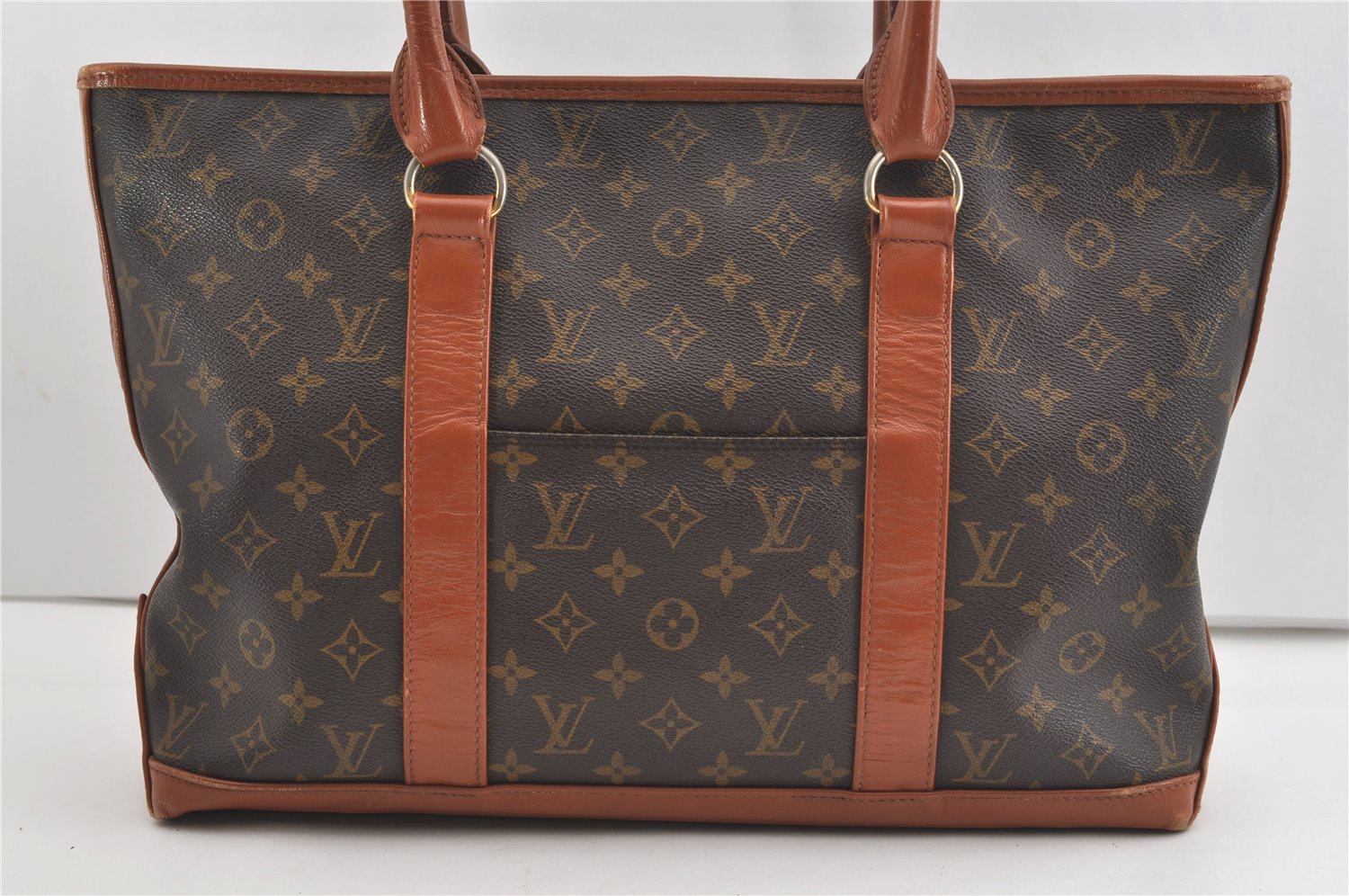 Auth Louis Vuitton Monogram Sac Weekend PM Vintage Tote Hand Bag M42425 LV 1968J