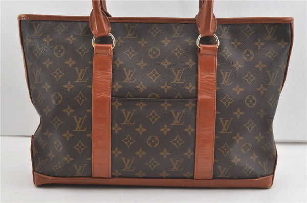 Auth Louis Vuitton Monogram Sac Weekend PM Vintage Tote Hand Bag M42425 LV 1968J