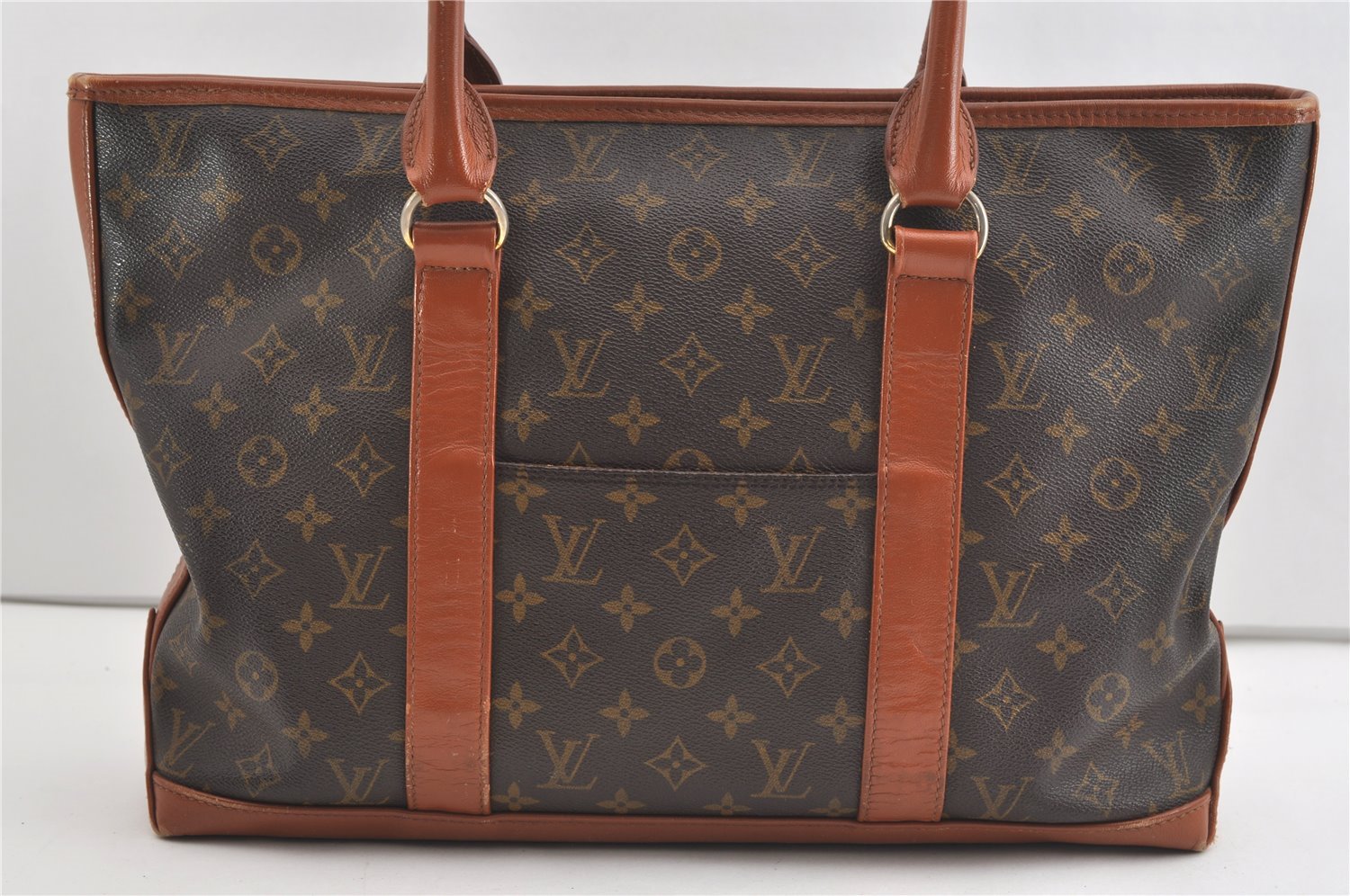 Auth Louis Vuitton Monogram Sac Weekend PM Vintage Tote Hand Bag M42425 LV 1968J
