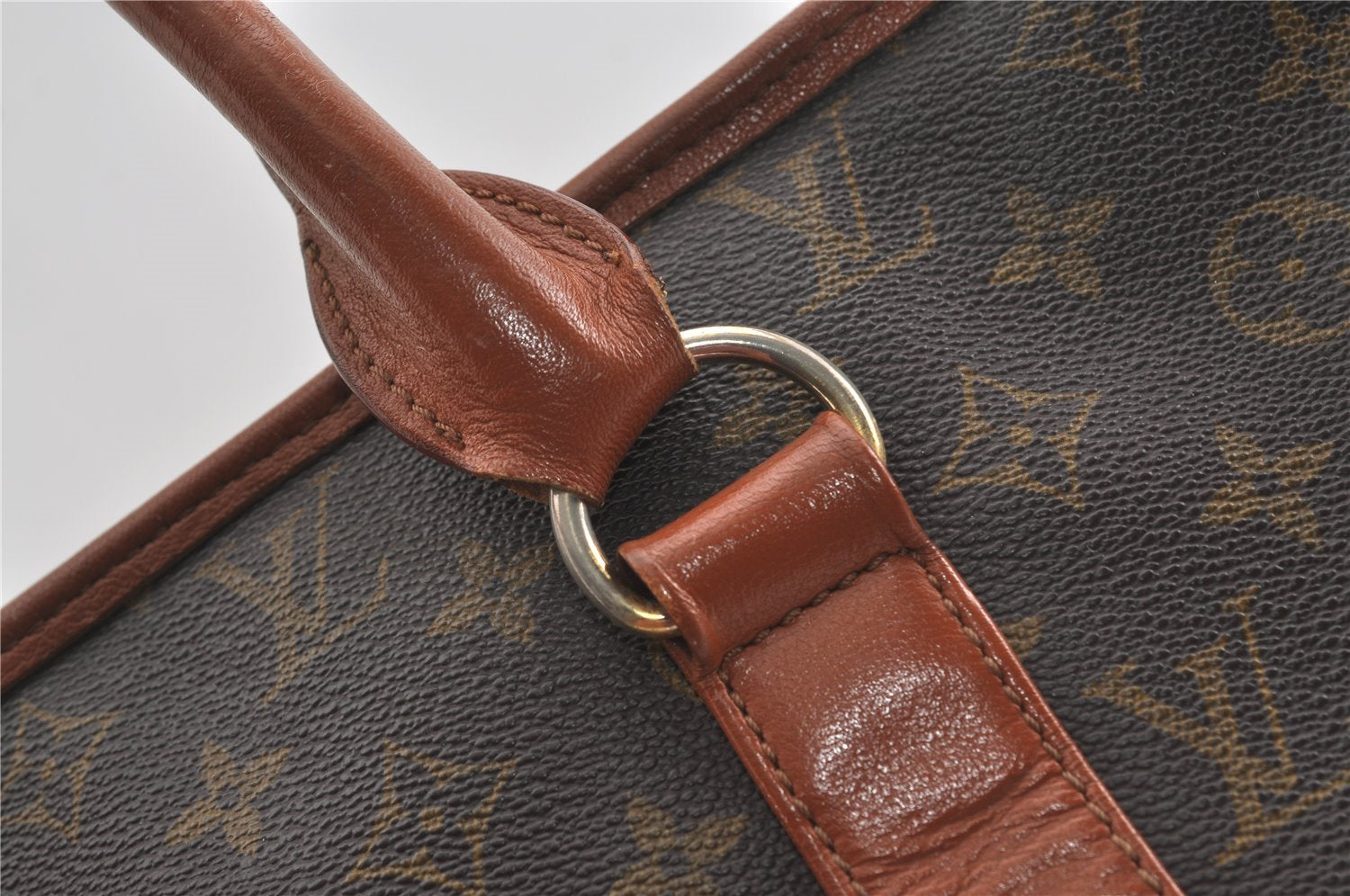 Auth Louis Vuitton Monogram Sac Weekend PM Vintage Tote Hand Bag M42425 LV 1968J