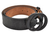 Authentic GUCCI GG Imprime Interlocking G Belt PVC Leather 90 35.4" Black 1969K