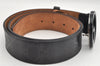 Authentic GUCCI GG Imprime Interlocking G Belt PVC Leather 90 35.4" Black 1969K