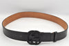 Authentic GUCCI GG Imprime Interlocking G Belt PVC Leather 90 35.4" Black 1969K