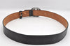 Authentic GUCCI GG Imprime Interlocking G Belt PVC Leather 90 35.4" Black 1969K