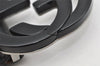 Authentic GUCCI GG Imprime Interlocking G Belt PVC Leather 90 35.4" Black 1969K