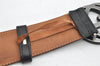 Authentic GUCCI GG Imprime Interlocking G Belt PVC Leather 90 35.4" Black 1969K
