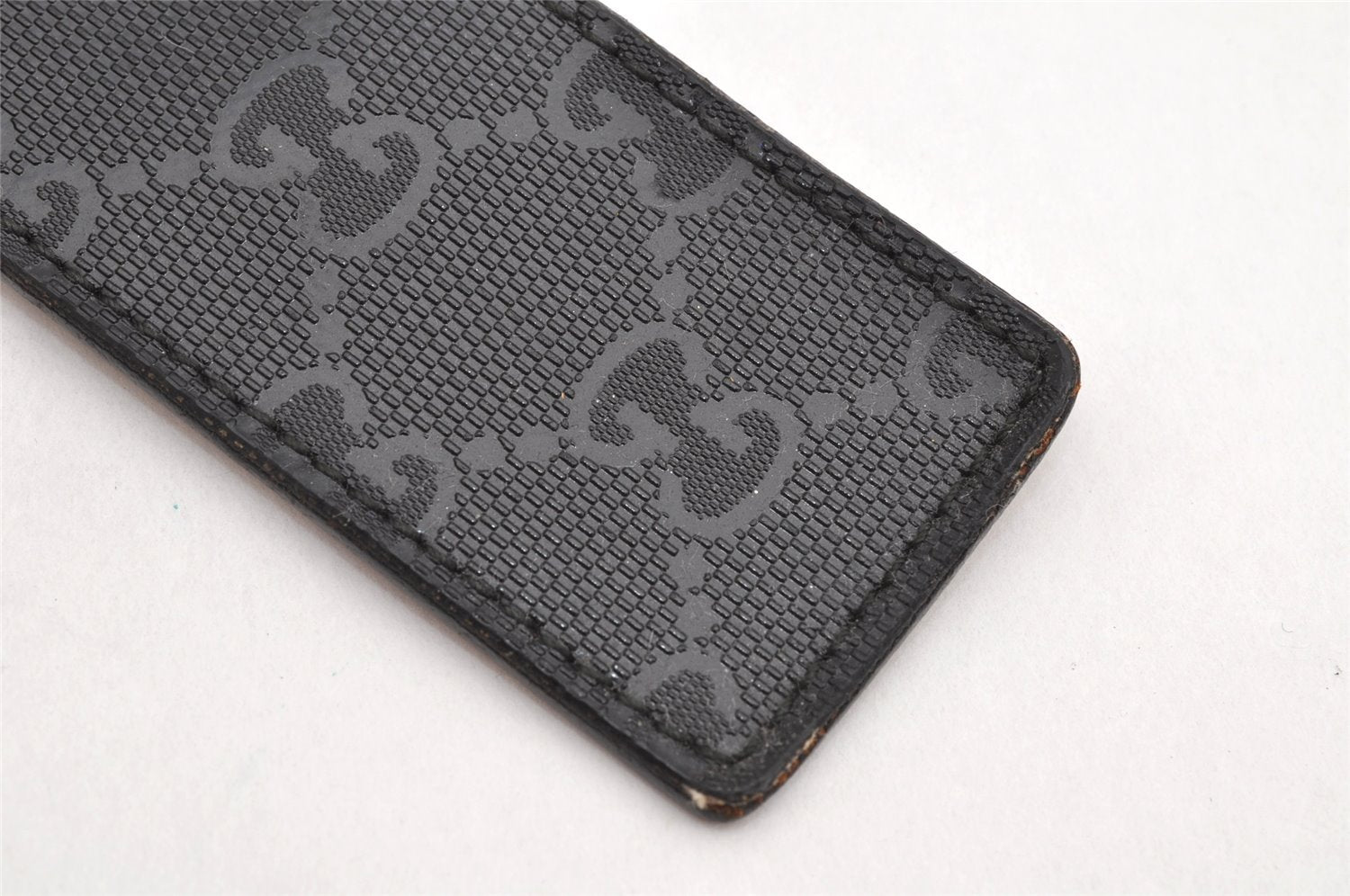 Authentic GUCCI GG Imprime Interlocking G Belt PVC Leather 90 35.4