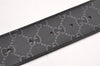 Authentic GUCCI GG Imprime Interlocking G Belt PVC Leather 90 35.4" Black 1969K