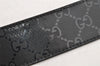 Authentic GUCCI GG Imprime Interlocking G Belt PVC Leather 90 35.4" Black 1969K