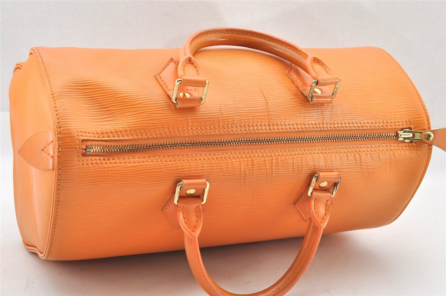 Authentic Louis Vuitton Epi Speedy 30 Hand Boston Bag Orange M5902H LV 1971J