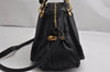 Authentic Chloe Paraty Medium 2Way Shoulder Hand Bag Purse Leather Black 1971K