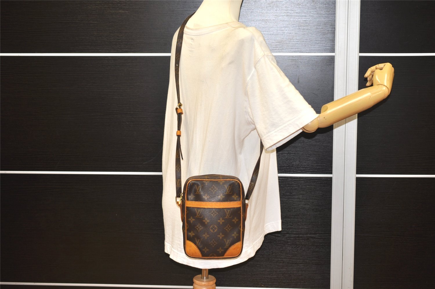 Authentic Louis Vuitton Monogram Danube Shoulder Cross Body Bag M45266 LV 1974K