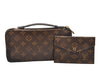 Authe Louis Vuitton Monogram Macassar Daily Organizer M60679 Travel Case 1975J