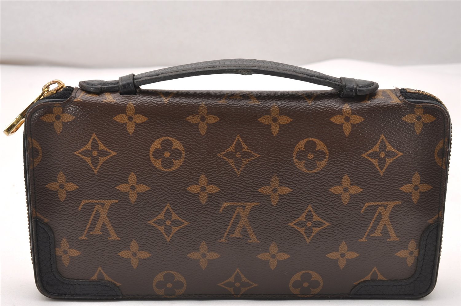 Authe Louis Vuitton Monogram Macassar Daily Organizer M60679 Travel Case 1975J