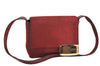 Authentic GUCCI Shoulder Bag Purse Unborn Calf Leather Bordeaux Red Junk 1975K