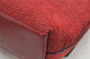 Authentic GUCCI Shoulder Bag Purse Unborn Calf Leather Bordeaux Red Junk 1975K