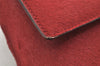 Authentic GUCCI Shoulder Bag Purse Unborn Calf Leather Bordeaux Red Junk 1975K