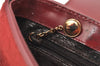 Authentic GUCCI Shoulder Bag Purse Unborn Calf Leather Bordeaux Red Junk 1975K