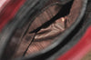 Authentic GUCCI Shoulder Bag Purse Unborn Calf Leather Bordeaux Red Junk 1975K