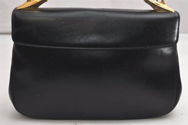 Authentic Christian Dior Trotter 2Way Hand Bag Leather Canvas Black 1977K