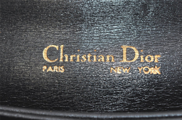 Authentic Christian Dior Trotter 2Way Hand Bag Leather Canvas Black 1977K