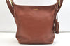 Authentic COACH Tassel Shoulder Cross Body Bag Leather 19889 Brown 1978K