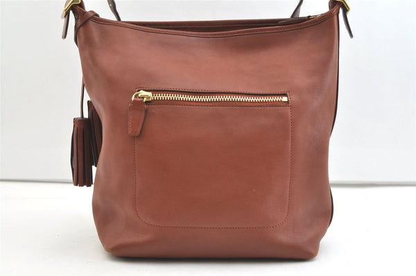 Authentic COACH Tassel Shoulder Cross Body Bag Leather 19889 Brown 1978K