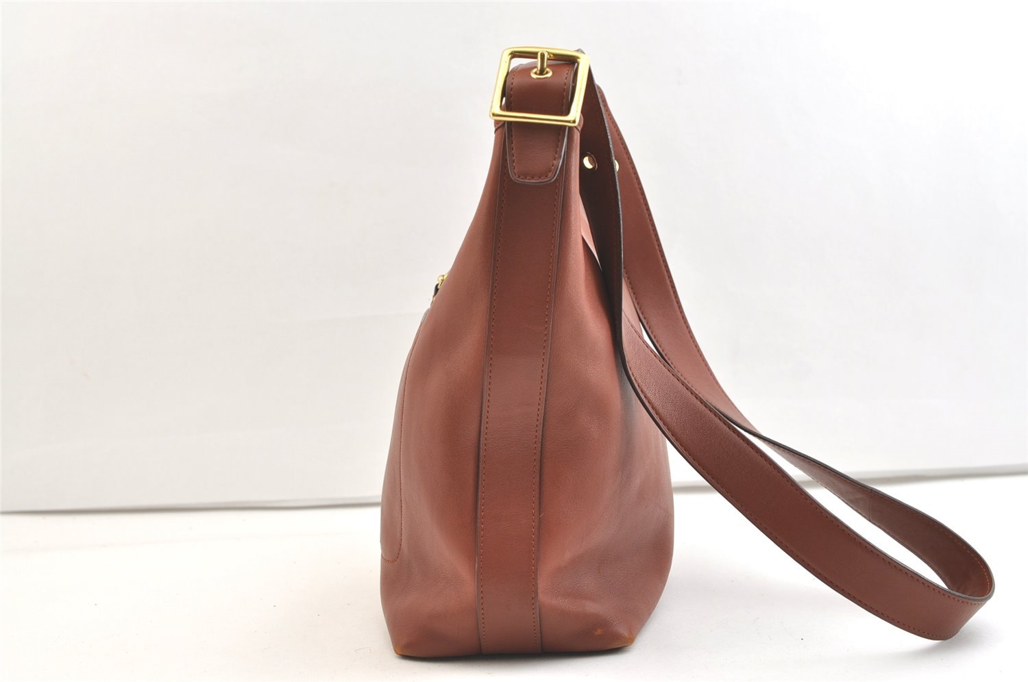 Authentic COACH Tassel Shoulder Cross Body Bag Leather 19889 Brown 1978K