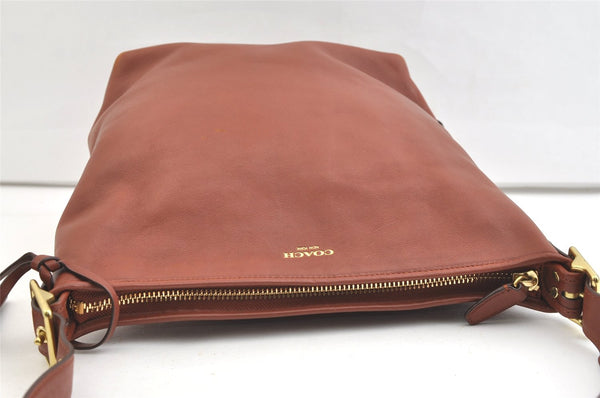Authentic COACH Tassel Shoulder Cross Body Bag Leather 19889 Brown 1978K