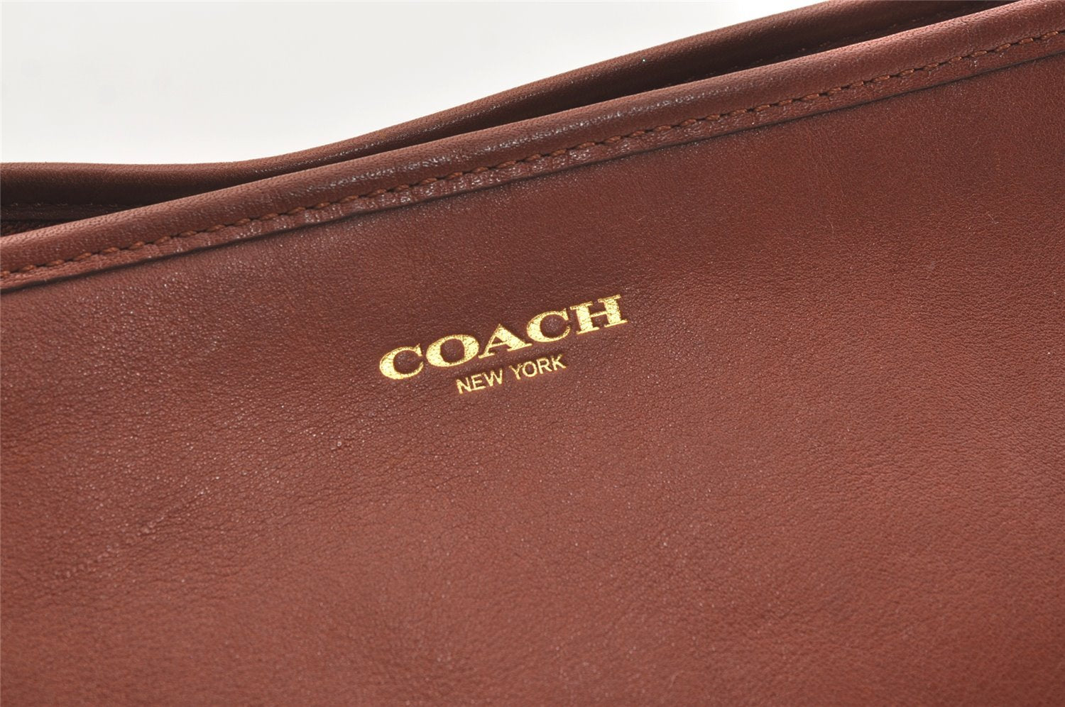 Authentic COACH Tassel Shoulder Cross Body Bag Leather 19889 Brown 1978K