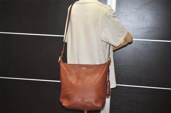 Authentic COACH Tassel Shoulder Cross Body Bag Leather 19889 Brown 1978K