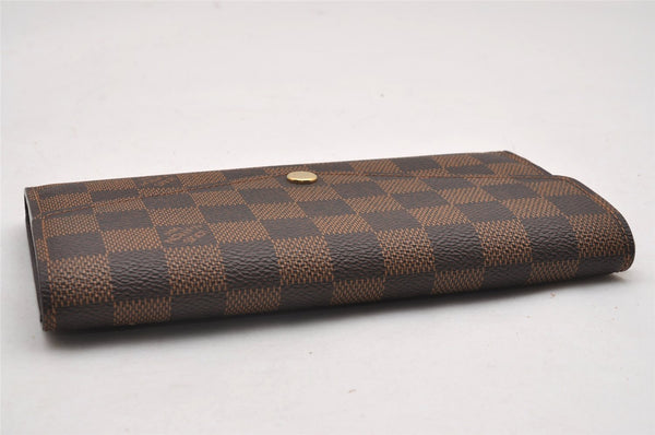 Authentic Louis Vuitton Damier Portefeuille Sarah Long Wallet N63209 LV 1979J
