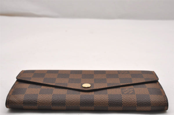 Authentic Louis Vuitton Damier Portefeuille Sarah Long Wallet N63209 LV 1979J