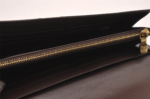 Authentic Louis Vuitton Damier Portefeuille Sarah Long Wallet N63209 LV 1979J