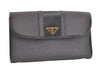 Authentic YVES SAINT LAURENT Clutch Hand Bag Purse PVC Leather Gray 1979K