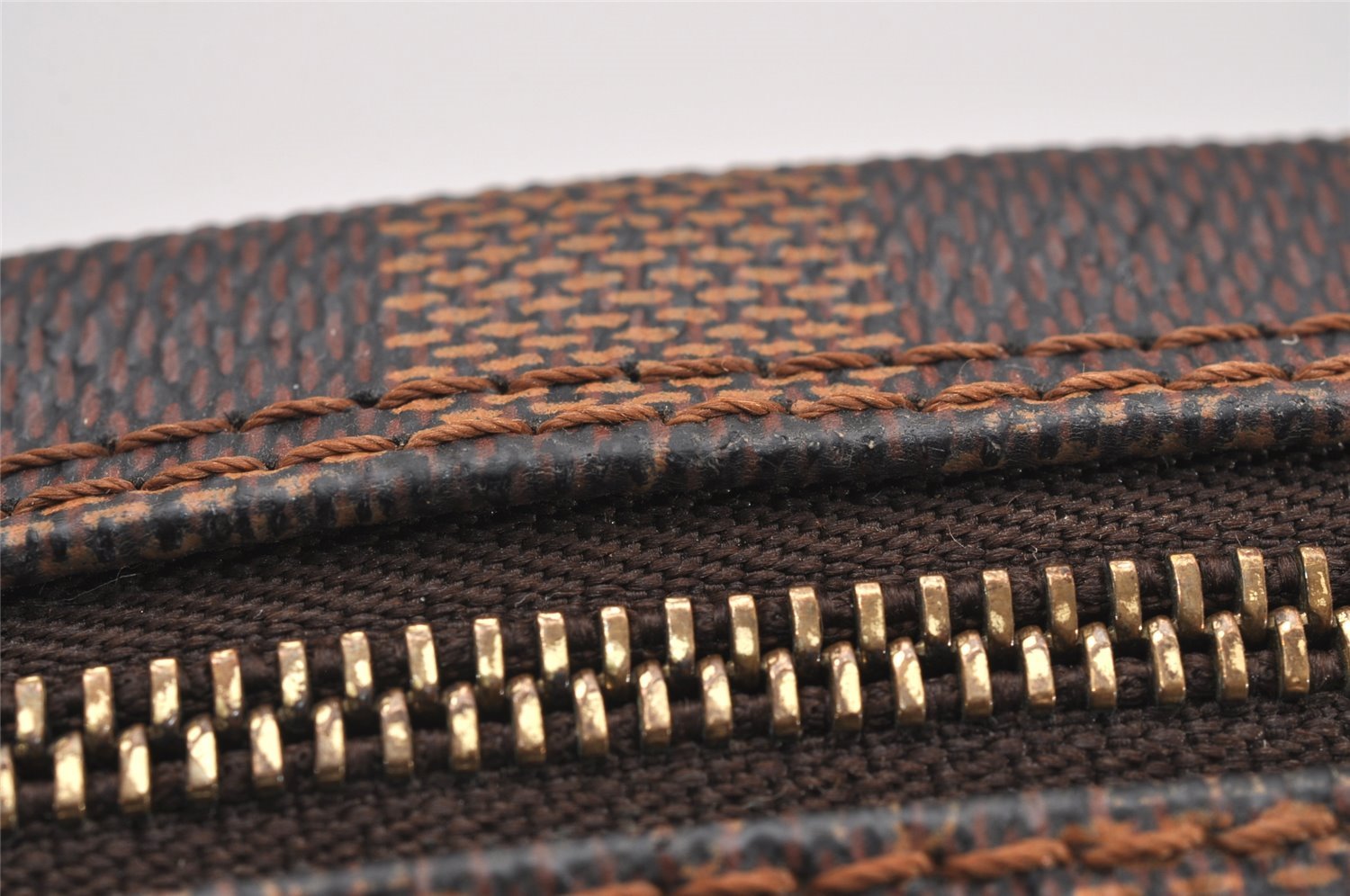 Authentic Louis Vuitton Damier Pochette Ipanema N51296 Shoulder Bag Junk 1980J