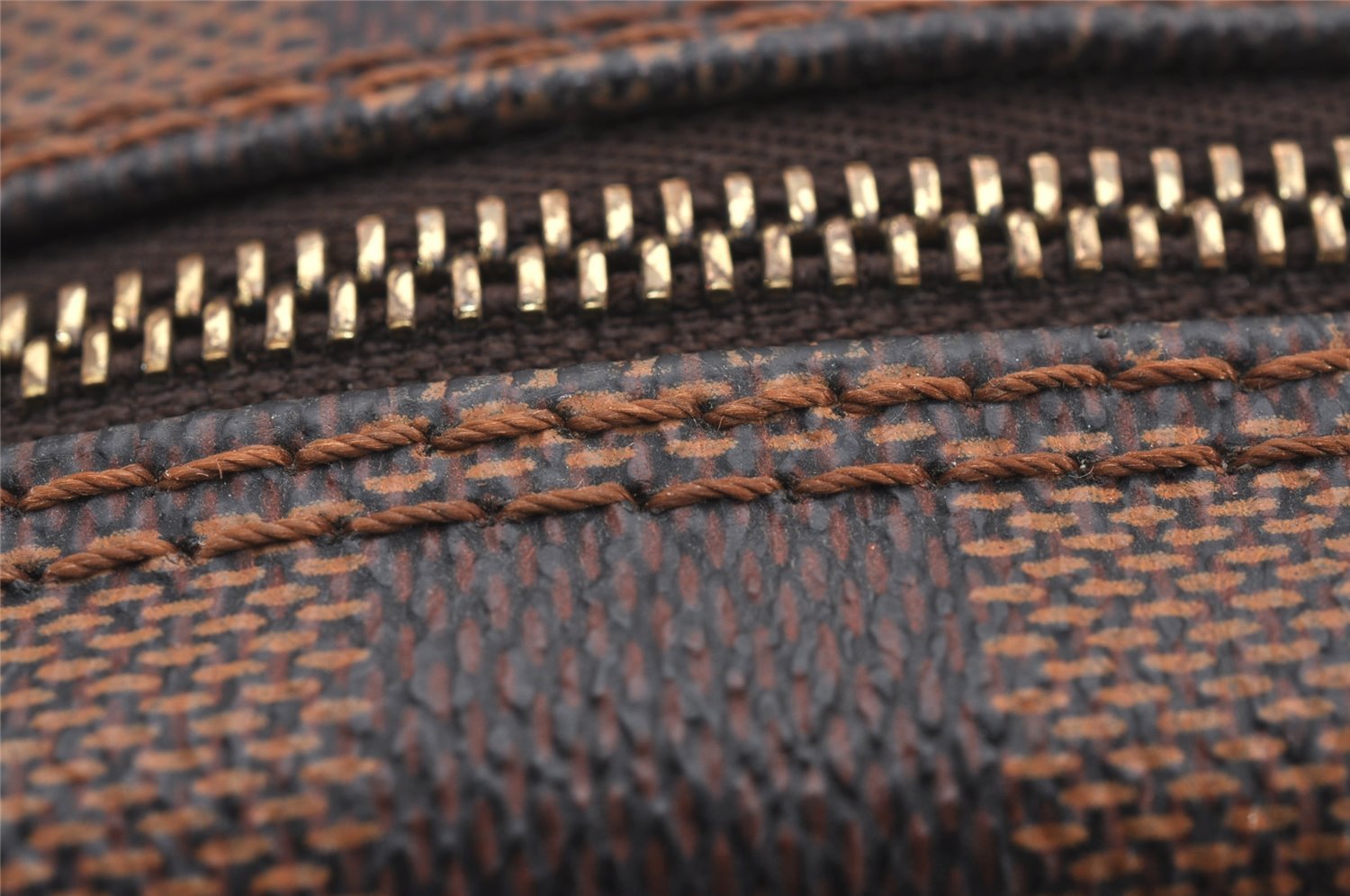 Authentic Louis Vuitton Damier Pochette Ipanema N51296 Shoulder Bag Junk 1980J