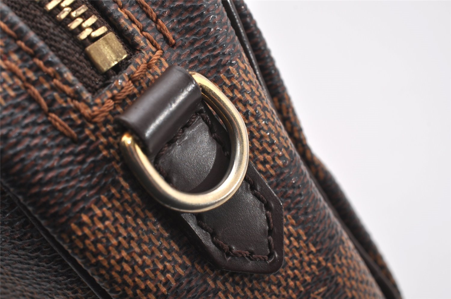 Authentic Louis Vuitton Damier Pochette Ipanema N51296 Shoulder Bag Junk 1980J