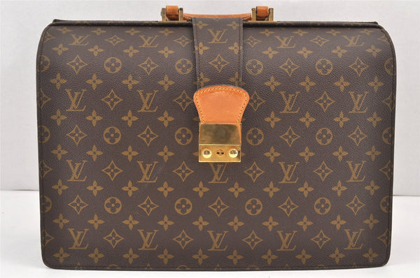 Authentic Louis Vuitton Monogram Serviette Fermoir Briefcase M53305 LV 1980K
