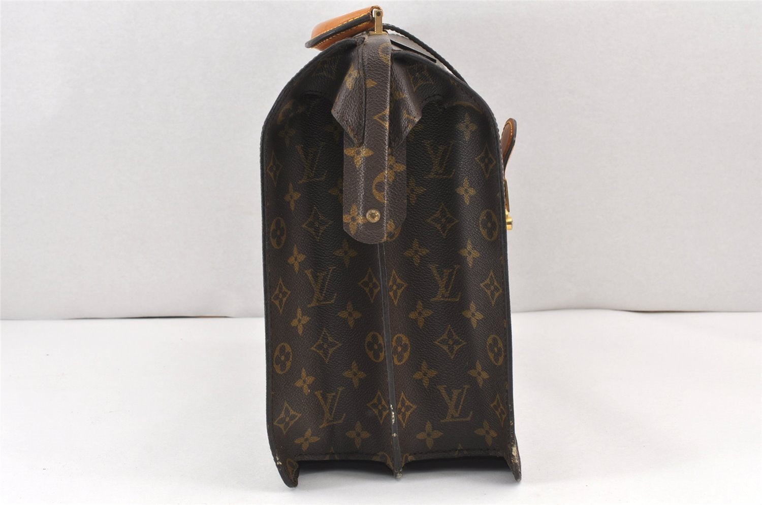 Authentic Louis Vuitton Monogram Serviette Fermoir Briefcase M53305 LV 1980K