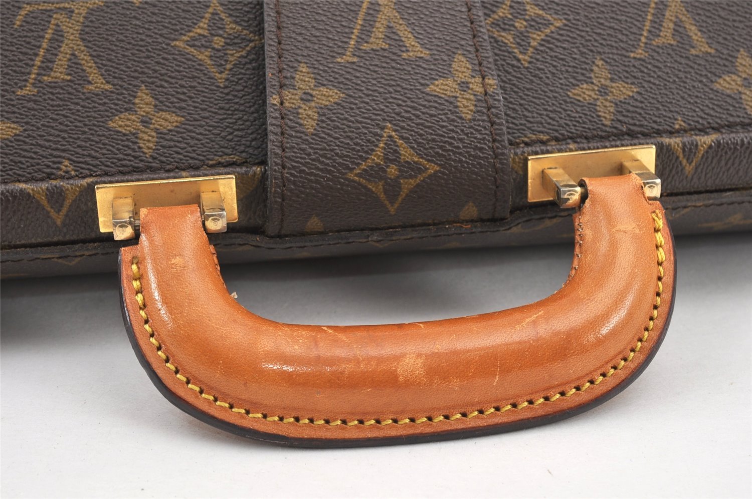 Authentic Louis Vuitton Monogram Serviette Fermoir Briefcase M53305 LV 1980K