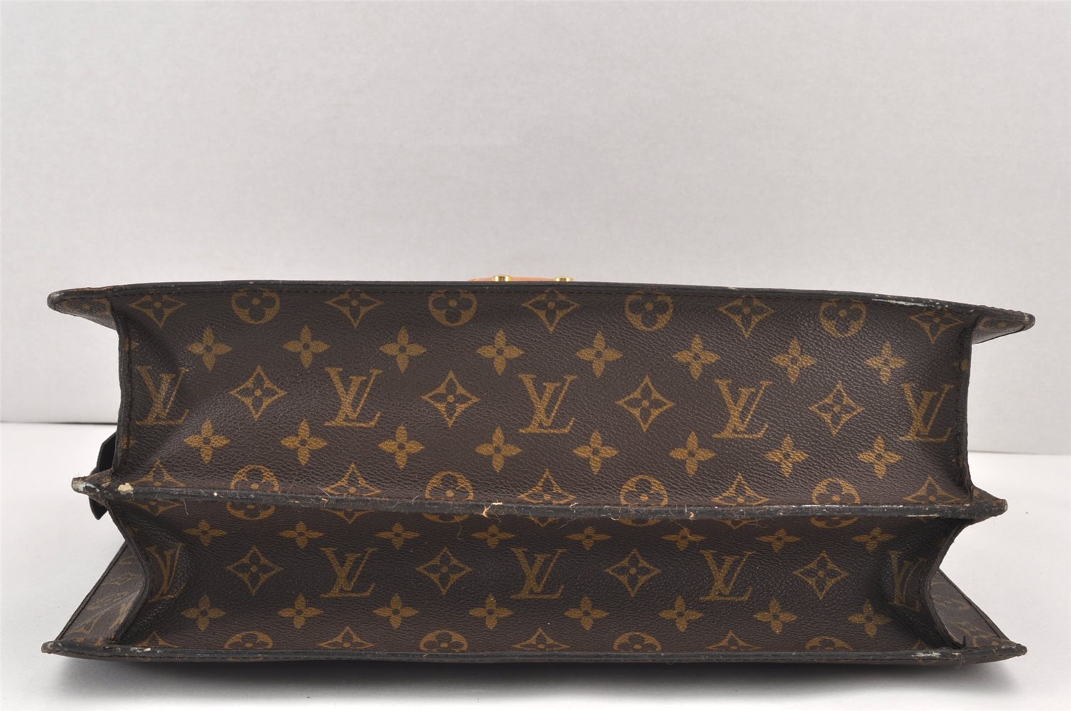 Authentic Louis Vuitton Monogram Serviette Fermoir Briefcase M53305 LV 1980K