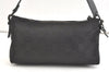 Authentic GUCCI Hand Bag Pouch Purse GG Canvas Leather 103399 Black 1981K