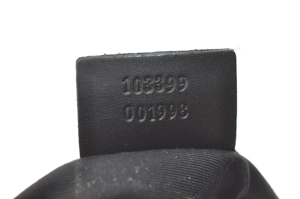 Authentic GUCCI Hand Bag Pouch Purse GG Canvas Leather 103399 Black 1981K