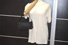 Authentic GUCCI Hand Bag Pouch Purse GG Canvas Leather 103399 Black 1981K