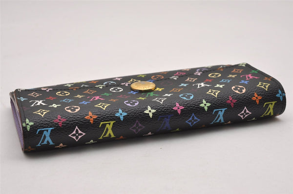 Auth Louis Vuitton Monogram Multicolor Portefeuille Sarah Wallet Black Box 1982J