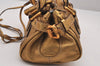 Authentic Chloe Mini Paddington Leather Shoulder Hand Bag Purse Gold 1983J