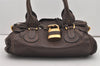 Authentic Chloe Vintage Paddington Leather Shoulder Hand Bag Brown 1985J